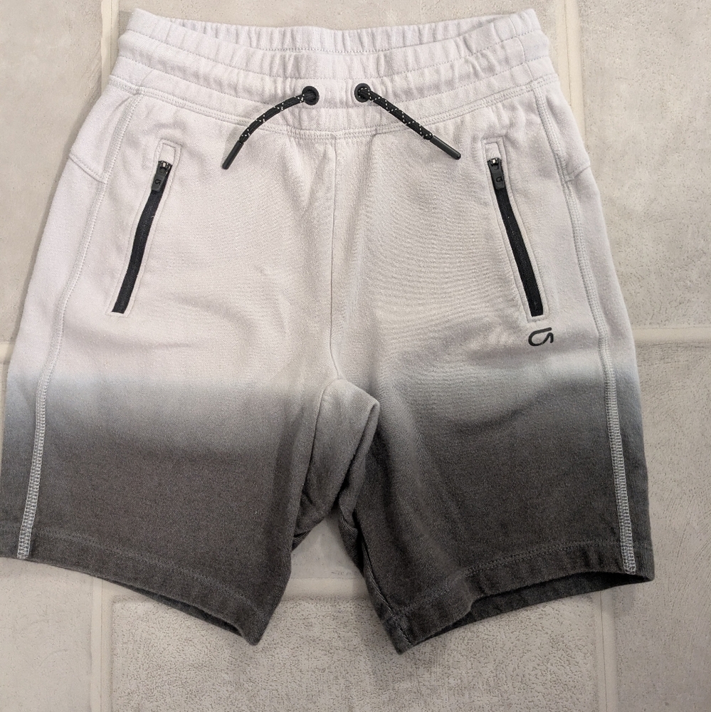 GAPFit Kid's Ombre Black and Gray Athletic Shorts